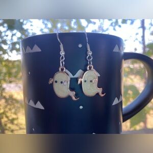 Halloween White Spooky Ghosts Dangle Earrings